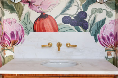 Inspiration for a powder room remodel in Charleston