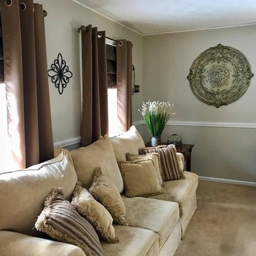 French Country/Shabby Chic-Living Room Makeover