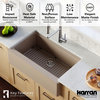 Karran 34" Quartz Farmhouse Single Bowl Workstation Kitchen Sink, Concrete