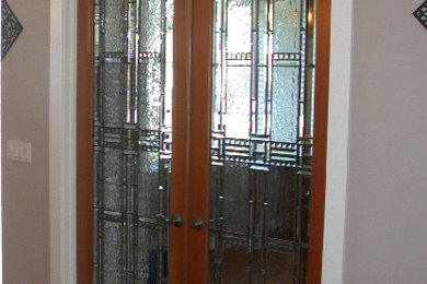 Stained glass interior door