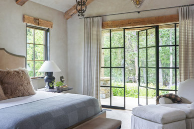 Inspiration for a rustic bedroom remodel in Tampa