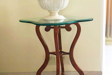 The Silver Teak Accent Tables in Clients' Homes