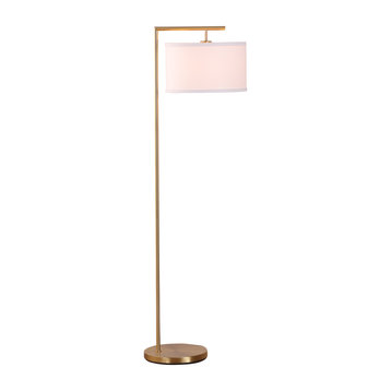 Brightech Montage Modern - Floor Lamp for Living Room Lighting, Antique Brass
