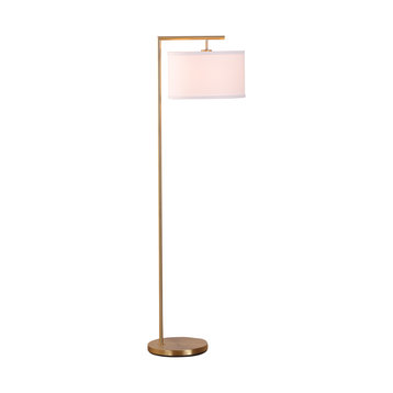 Brightech Montage Modern - Floor Lamp for Living Room Lighting, Antique Brass