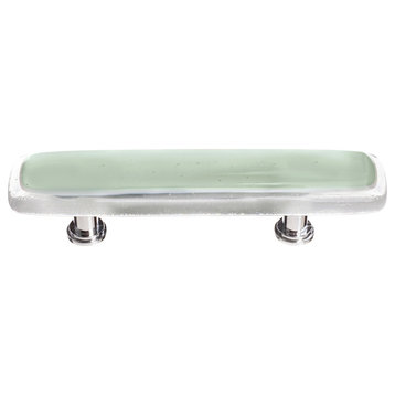 Reflective Spruce Green Pull, Satin Nickel Base