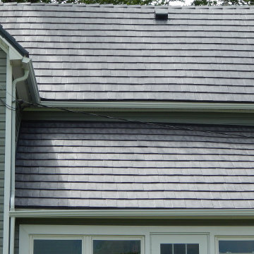 Metal Roofing - Oxford Slate Rock Metal Shingle in Gray House 4