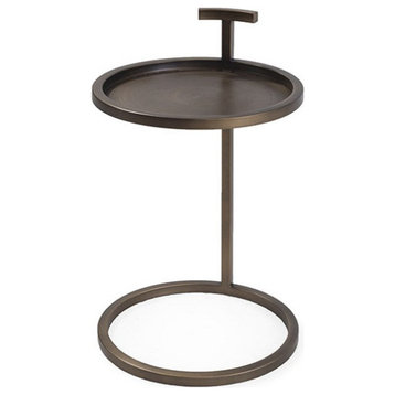Susanna End Table, Brushed Bronze Stainless Steel Frame