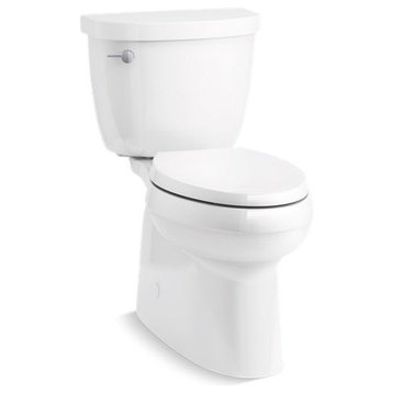 Kohler Cimarron 2-Piece Elongated 1.28 GPF Toilet w/ Skirted Trapway, White