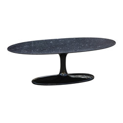 Flower Coffee Table | Black Marble Top - Coffee Tables