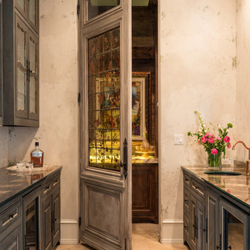 Plaster finishes and Antique Doors, Gold leaf counter tops