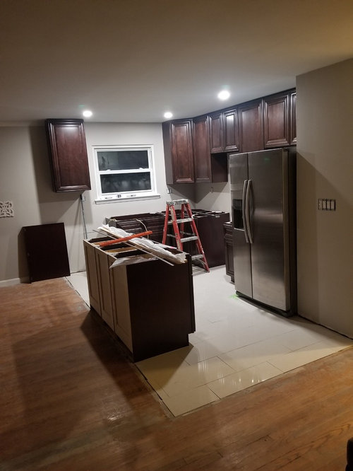 Cabinets Shimmed Up An Inch