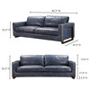85.5 Inch Sofa Blue Contemporary Moe's Home