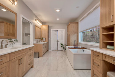 Inspiration for a transitional bathroom remodel in Other