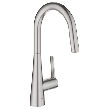 Grohe Ladylux 1.75 GPM Single-Handle Kitchen Faucet, Supersteel Infinity