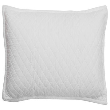 Clay Pillowcase Sham, White, Euro