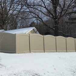 6' high convex style privacy, vinyl, clay - Home Fencing And Gates