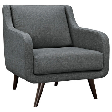 Mila Grey Upholstered Fabric Armchair