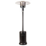 Fire Sense - Commerical Patio Heater, Stainless Steel, Espresso Finish Commercial - Bringing outdoor heating fashion to a higher level, the Espresso Finish Commercial Patio Heater is the most powerful and fashionable patio heater on the market, with an output of an amazing 46,000 BTU's. Constructed of deep Espresso finish powder coated steel, this heavy duty unit features a Piezo ignition system and wide base for increased stability. This superior patio heater is perfect for the serious outdoor entertainer who appreciates fashionable design.