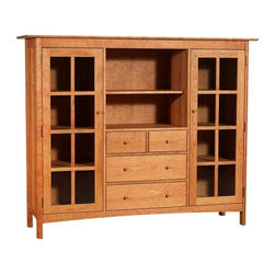 Modern Shaker Home Office Center Cabinet - Bookcases