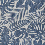Momeni - Momeni Villa Vi-13 Tropical Rug, Blue, 6'7"x9'6" - An indoor/outdoor rug assortment that exudes contemporary cool, this modern area rug collection features repetitive patterns inspired by international architectural motifs. The all-weather rug series emphasizes graphic geometric prints, using high contrast charcoal grey, chambray blue, fuchsia pink and russet red shades to draw attention toward the floor. Manufactured from durable polypropylene fibers, the decorative floorcovering series is a staple for statement-making interior and exterior sp