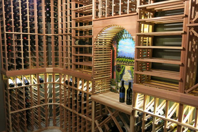 Wine cellar - modern wine cellar idea in Chicago