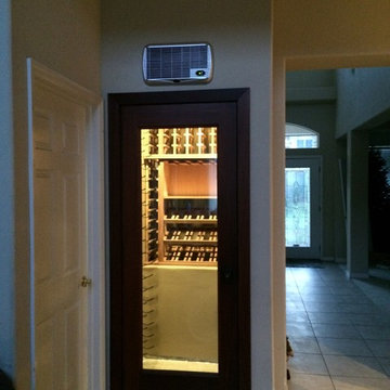 Wine Closet with VintageView and Mahogany Wood Wine Racks
