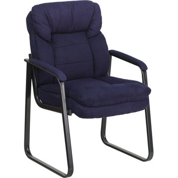 Blue Microfiber Side Chair GO-1156-NVY-GG