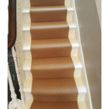 Browny Beige Stairs Carpet in North London