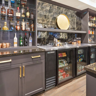 75 Beautiful Home Bar With Concrete Countertops And Beige