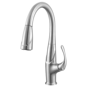 Eliya Single Handle Pull-Down Kitchen Faucet, Brushed Nickel