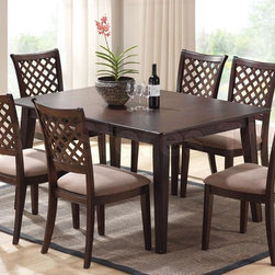Tommy Dining Set with Lattice Designed Chairs (Table and 4 Chairs) - Acme Furnit - Dining Sets