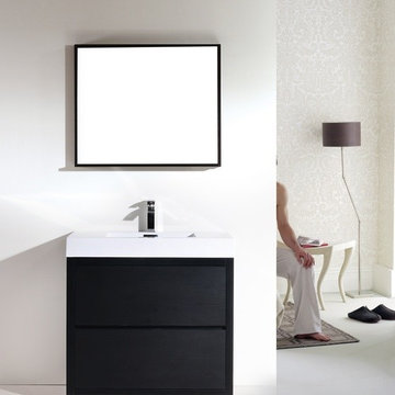 Lavanity Bliss 36" Black Floor Mount Modern Bathroom Vanity--FMB36BK--$559