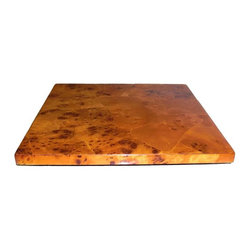 Square Burnt Yellow Piopo Lazy Susan - Pantry And Cabinet Organizers