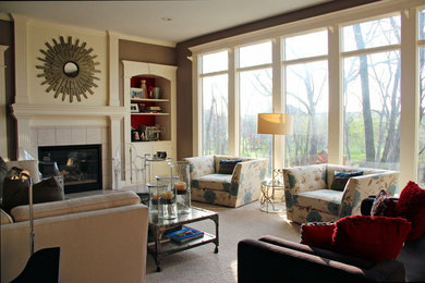 Living room - traditional living room idea in Kansas City