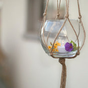 Hanging Candle Holder, Hanging Vase Holder by Leslie Palafox