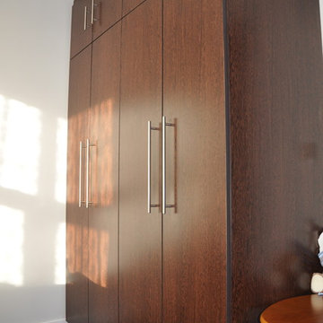 Walnut Bespoke Bedroom Fitted Furniture