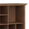 Amherst WOOD 44x44"Transitional Bookcase and Storage Unit in Natural Aged Brown