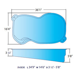Grand Baron by Alaglas - Large Fiberglass Pool - Outdoor Products