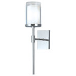 Norwell Lighting - Norwell Lighting 8970-PN-CL Kimberly - One Light Wall Sconce - Shade Included: Yes  Theme/StylKimberly One Light W Choose Your Option *UL Approved: YES Energy Star Qualified: n/a ADA Certified: n/a  *Number of Lights: Lamp: 1-*Wattage:60w Candelabra bulb(s) *Bulb Included:No *Bulb Type:Candelabra *Finish Type:Brushed Nickel