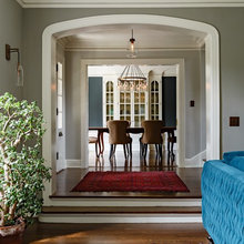Steps down to another room