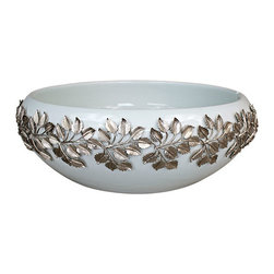 Metal Leaves Vessel Sink - Linkasink - Bathroom Sinks