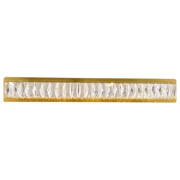 Mali Integrated LED Chip Light Gold Wall Sconce Clear Royal Cut Crystal