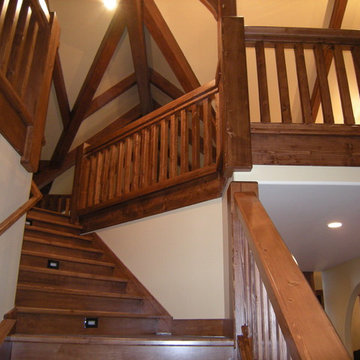 main entry staircase stained and finished