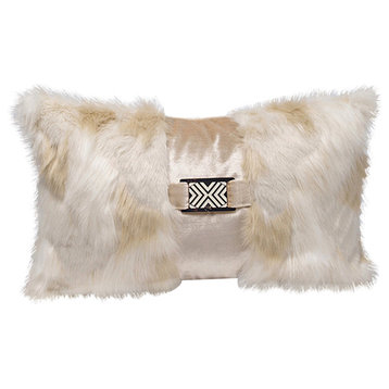 Queen White Arctic Fox Pillow