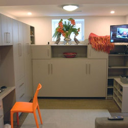 murphy bed with a desk and storage - Murphy Beds