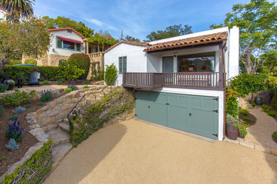Small tuscan home design photo in Santa Barbara