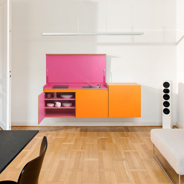 Living Kitchen Open in Pink/Orange
