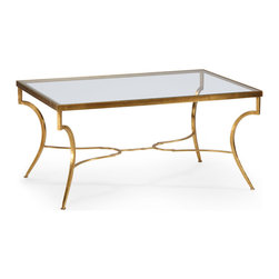 Inviting Home Inc. - Wrought Iron Gold Leaf Coffee Table - Coffee Tables