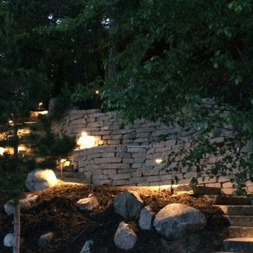 Stone outcropping steps