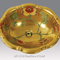 Hand Painted Drop-in Sinks by Atlantis Porcelain Art - Products